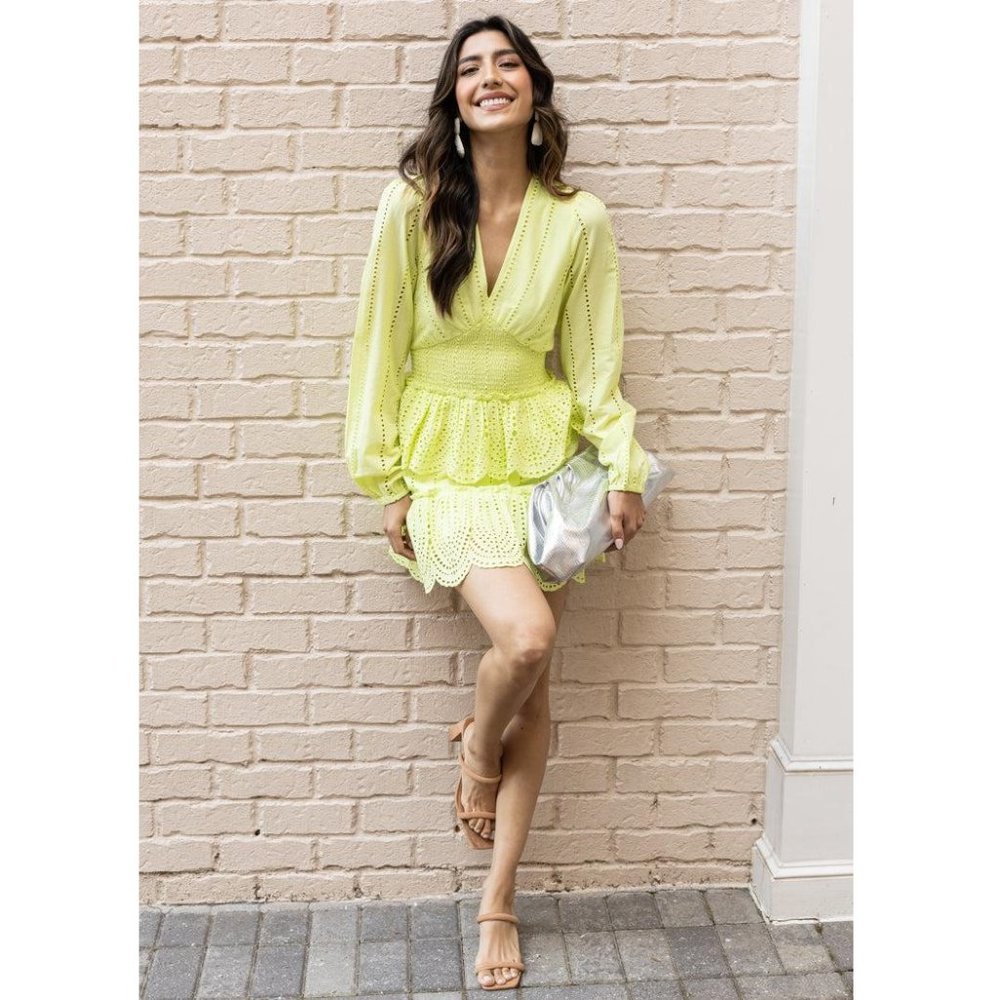Steve Madden Raquelle Mini Dress - Sunny Lime